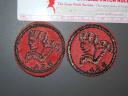 Boy Scout rubber backed patrol medallion with differences shown
